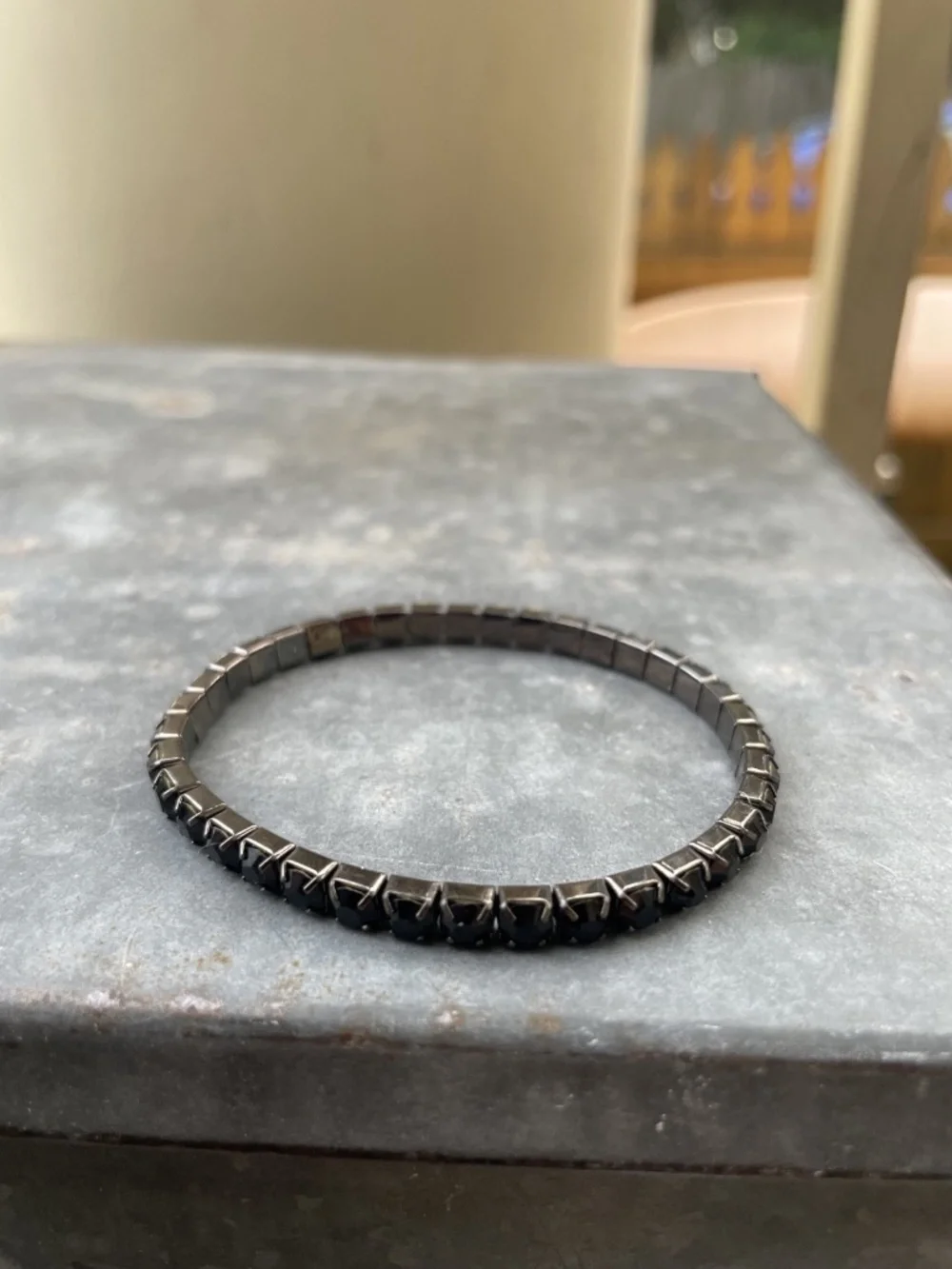 Costume black stretch Tennis Bracelet